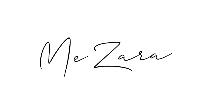 Make a beautiful signature design for name Me Zara. With this signature (Allison_Script) style, you can create a handwritten signature for free. Me Zara signature style 2 images and pictures png