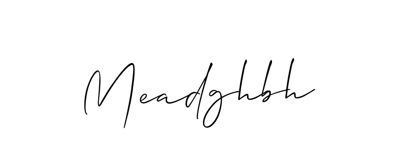 It looks lik you need a new signature style for name Meadghbh. Design unique handwritten (Allison_Script) signature with our free signature maker in just a few clicks. Meadghbh signature style 2 images and pictures png