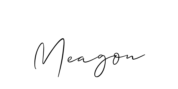Design your own signature with our free online signature maker. With this signature software, you can create a handwritten (Allison_Script) signature for name Meagon. Meagon signature style 2 images and pictures png