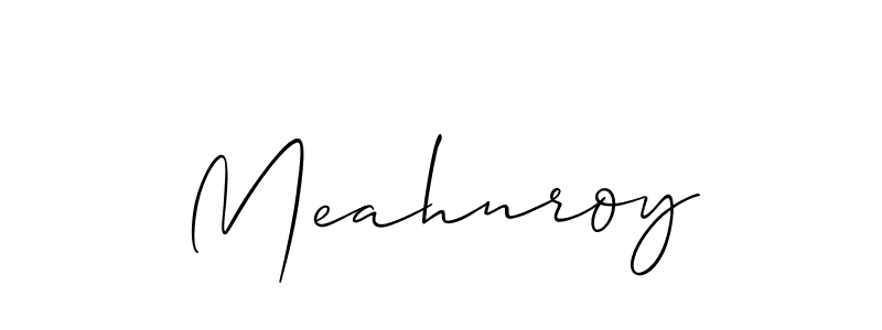 How to make Meahnroy name signature. Use Allison_Script style for creating short signs online. This is the latest handwritten sign. Meahnroy signature style 2 images and pictures png