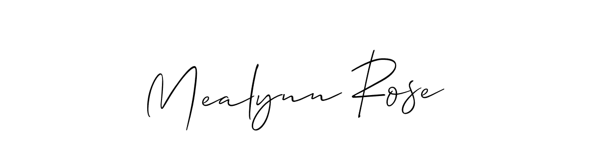 Mealynn Rose stylish signature style. Best Handwritten Sign (Allison_Script) for my name. Handwritten Signature Collection Ideas for my name Mealynn Rose. Mealynn Rose signature style 2 images and pictures png