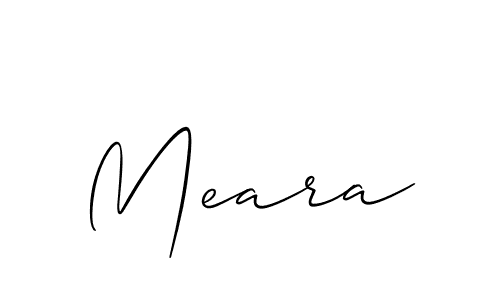 Allison_Script is a professional signature style that is perfect for those who want to add a touch of class to their signature. It is also a great choice for those who want to make their signature more unique. Get Meara name to fancy signature for free. Meara signature style 2 images and pictures png