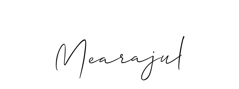 Mearajul stylish signature style. Best Handwritten Sign (Allison_Script) for my name. Handwritten Signature Collection Ideas for my name Mearajul. Mearajul signature style 2 images and pictures png