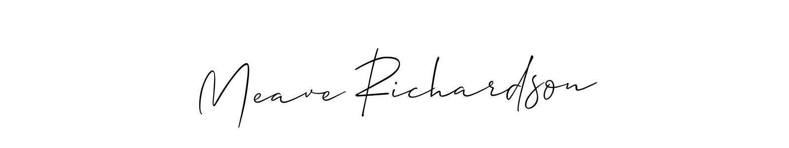 Also we have Meave Richardson name is the best signature style. Create professional handwritten signature collection using Allison_Script autograph style. Meave Richardson signature style 2 images and pictures png
