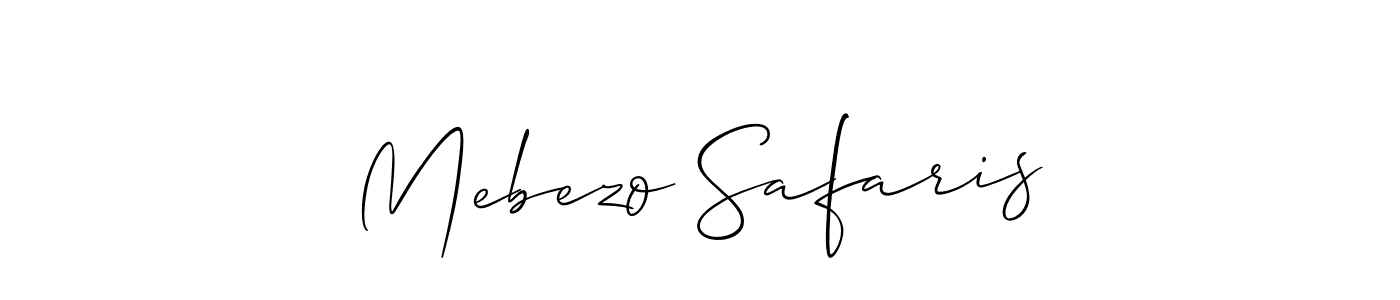 Also we have Mebezo Safaris name is the best signature style. Create professional handwritten signature collection using Allison_Script autograph style. Mebezo Safaris signature style 2 images and pictures png