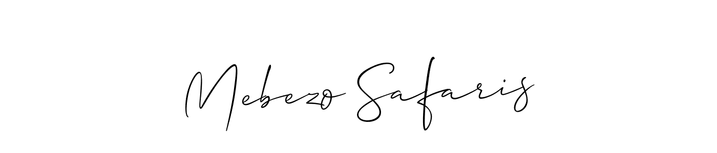 Also we have Mebezo Safaris name is the best signature style. Create professional handwritten signature collection using Allison_Script autograph style. Mebezo Safaris signature style 2 images and pictures png