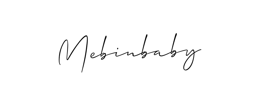 Similarly Allison_Script is the best handwritten signature design. Signature creator online .You can use it as an online autograph creator for name Mebinbaby. Mebinbaby signature style 2 images and pictures png
