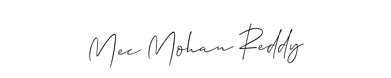 You should practise on your own different ways (Allison_Script) to write your name (Mec Mohan Reddy) in signature. don't let someone else do it for you. Mec Mohan Reddy signature style 2 images and pictures png
