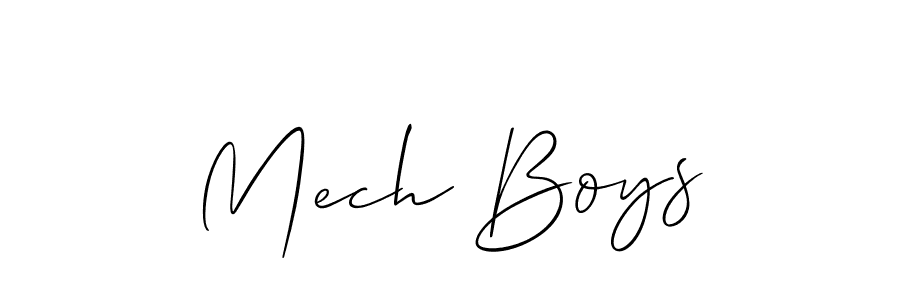 How to make Mech Boys signature? Allison_Script is a professional autograph style. Create handwritten signature for Mech Boys name. Mech Boys signature style 2 images and pictures png