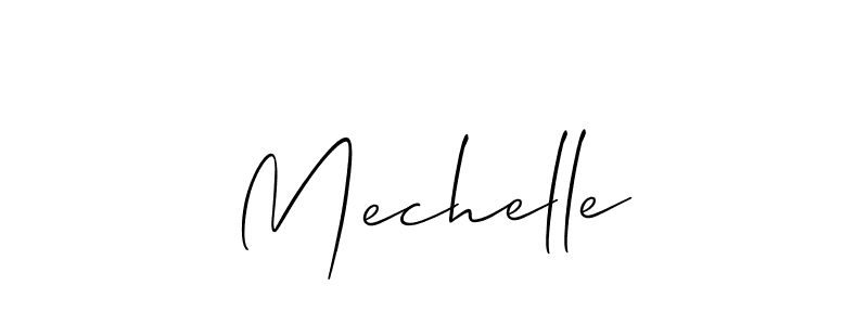 Design your own signature with our free online signature maker. With this signature software, you can create a handwritten (Allison_Script) signature for name Mechelle. Mechelle signature style 2 images and pictures png
