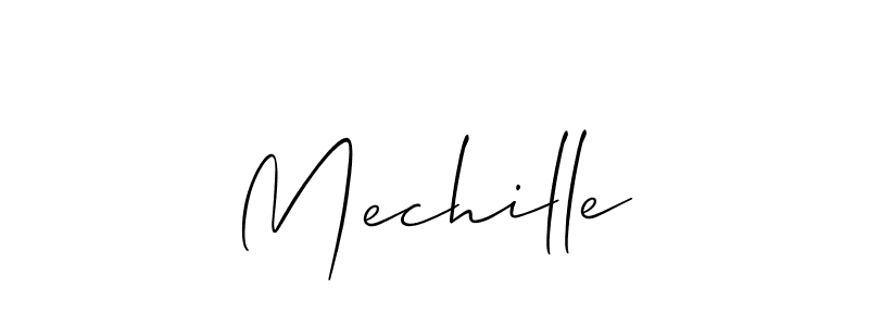 Create a beautiful signature design for name Mechille. With this signature (Allison_Script) fonts, you can make a handwritten signature for free. Mechille signature style 2 images and pictures png