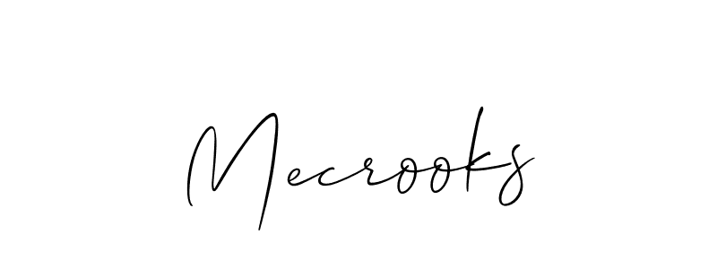 Design your own signature with our free online signature maker. With this signature software, you can create a handwritten (Allison_Script) signature for name Mecrooks. Mecrooks signature style 2 images and pictures png