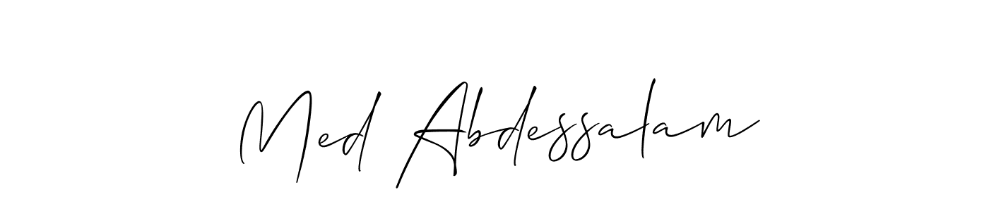 How to make Med Abdessalam name signature. Use Allison_Script style for creating short signs online. This is the latest handwritten sign. Med Abdessalam signature style 2 images and pictures png