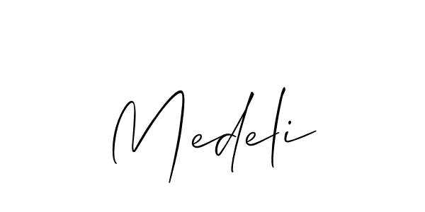 Also we have Medeli name is the best signature style. Create professional handwritten signature collection using Allison_Script autograph style. Medeli signature style 2 images and pictures png