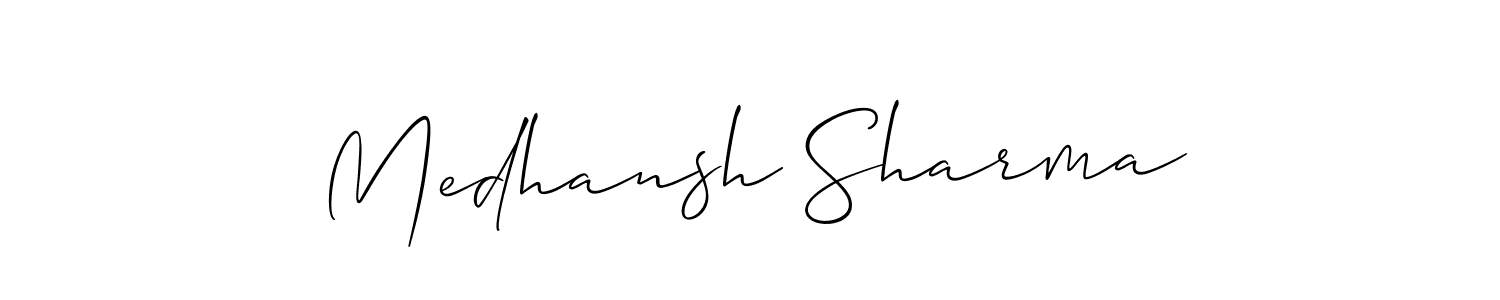 Design your own signature with our free online signature maker. With this signature software, you can create a handwritten (Allison_Script) signature for name Medhansh Sharma. Medhansh Sharma signature style 2 images and pictures png