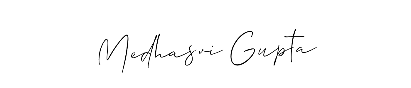 Medhasvi Gupta stylish signature style. Best Handwritten Sign (Allison_Script) for my name. Handwritten Signature Collection Ideas for my name Medhasvi Gupta. Medhasvi Gupta signature style 2 images and pictures png