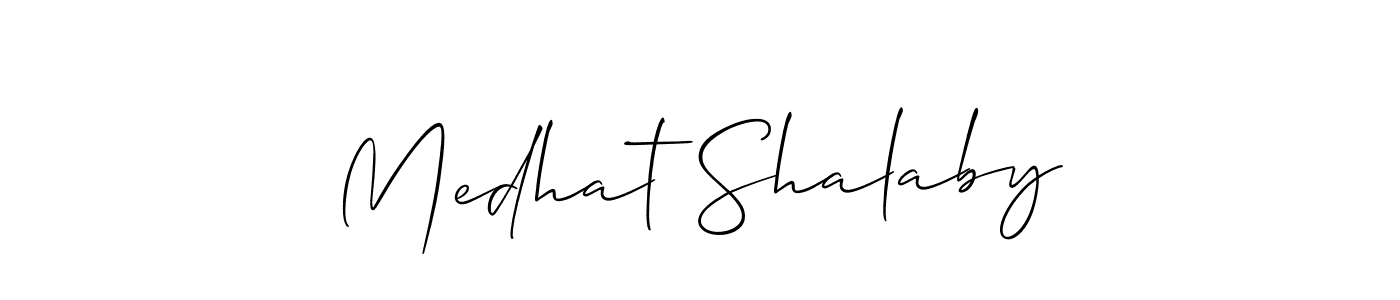 How to make Medhat Shalaby signature? Allison_Script is a professional autograph style. Create handwritten signature for Medhat Shalaby name. Medhat Shalaby signature style 2 images and pictures png