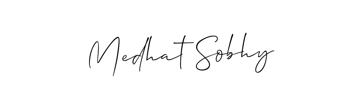Make a beautiful signature design for name Medhat Sobhy. With this signature (Allison_Script) style, you can create a handwritten signature for free. Medhat Sobhy signature style 2 images and pictures png