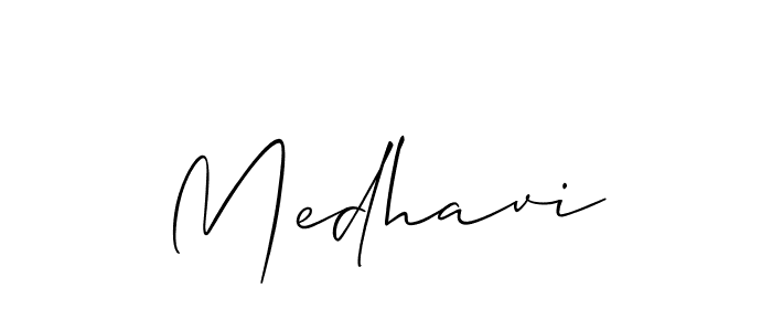 Best and Professional Signature Style for Medhavi. Allison_Script Best Signature Style Collection. Medhavi signature style 2 images and pictures png