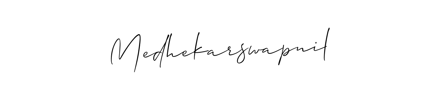 How to Draw Medhekarswapnil signature style? Allison_Script is a latest design signature styles for name Medhekarswapnil. Medhekarswapnil signature style 2 images and pictures png