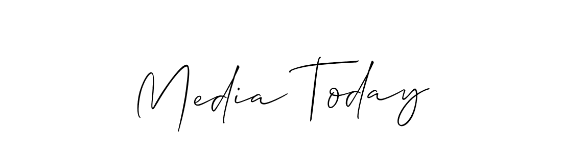 You should practise on your own different ways (Allison_Script) to write your name (Media Today) in signature. don't let someone else do it for you. Media Today signature style 2 images and pictures png