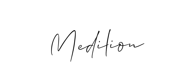 Best and Professional Signature Style for Medilion. Allison_Script Best Signature Style Collection. Medilion signature style 2 images and pictures png