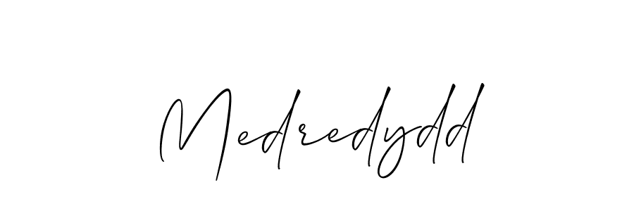 Create a beautiful signature design for name Medredydd. With this signature (Allison_Script) fonts, you can make a handwritten signature for free. Medredydd signature style 2 images and pictures png
