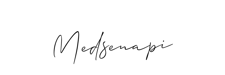 It looks lik you need a new signature style for name Medsenapi. Design unique handwritten (Allison_Script) signature with our free signature maker in just a few clicks. Medsenapi signature style 2 images and pictures png