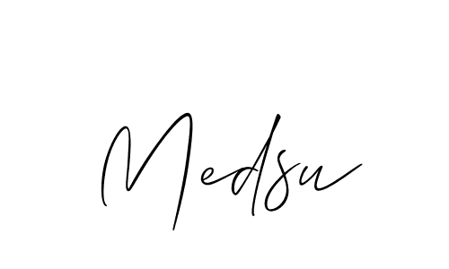 It looks lik you need a new signature style for name Medsu. Design unique handwritten (Allison_Script) signature with our free signature maker in just a few clicks. Medsu signature style 2 images and pictures png