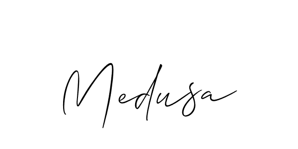 Create a beautiful signature design for name Medusa. With this signature (Allison_Script) fonts, you can make a handwritten signature for free. Medusa signature style 2 images and pictures png