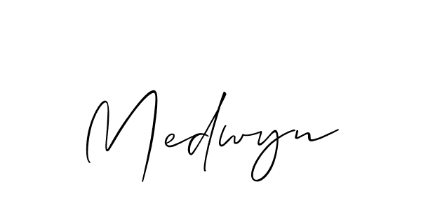 How to make Medwyn signature? Allison_Script is a professional autograph style. Create handwritten signature for Medwyn name. Medwyn signature style 2 images and pictures png