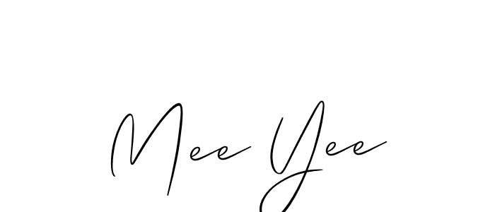 Design your own signature with our free online signature maker. With this signature software, you can create a handwritten (Allison_Script) signature for name Mee Yee. Mee Yee signature style 2 images and pictures png