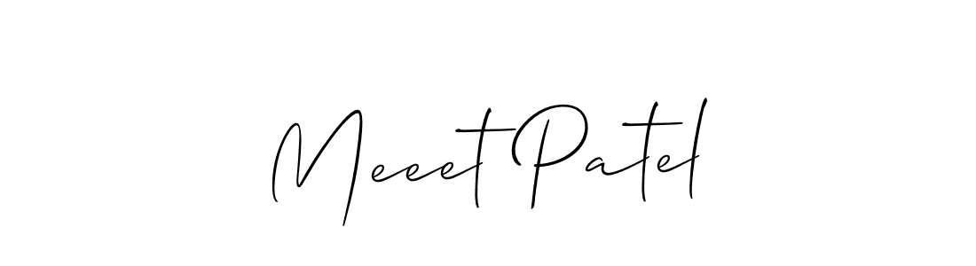 Also we have Meeet Patel name is the best signature style. Create professional handwritten signature collection using Allison_Script autograph style. Meeet Patel signature style 2 images and pictures png