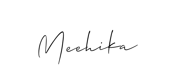 Check out images of Autograph of Meehika name. Actor Meehika Signature Style. Allison_Script is a professional sign style online. Meehika signature style 2 images and pictures png