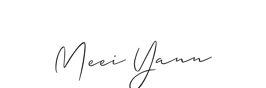 Similarly Allison_Script is the best handwritten signature design. Signature creator online .You can use it as an online autograph creator for name Meei Yann. Meei Yann signature style 2 images and pictures png