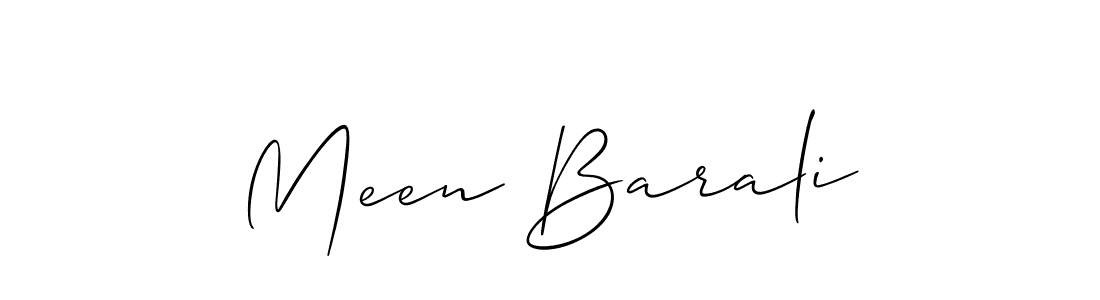 Also You can easily find your signature by using the search form. We will create Meen Barali name handwritten signature images for you free of cost using Allison_Script sign style. Meen Barali signature style 2 images and pictures png