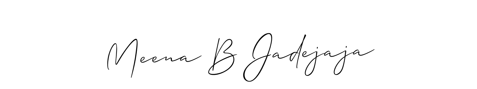 How to Draw Meena B Jadejaja signature style? Allison_Script is a latest design signature styles for name Meena B Jadejaja. Meena B Jadejaja signature style 2 images and pictures png