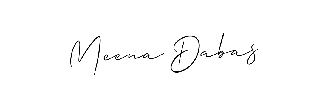 Make a beautiful signature design for name Meena Dabas. With this signature (Allison_Script) style, you can create a handwritten signature for free. Meena Dabas signature style 2 images and pictures png