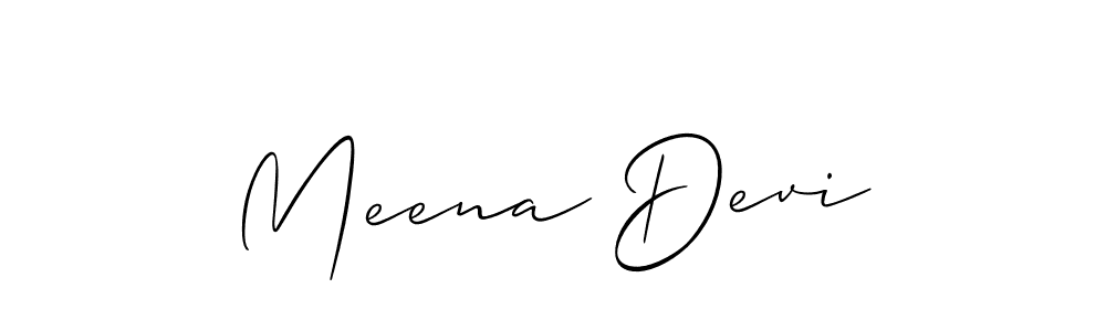 How to make Meena Devi signature? Allison_Script is a professional autograph style. Create handwritten signature for Meena Devi name. Meena Devi signature style 2 images and pictures png