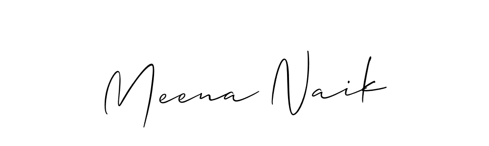 Design your own signature with our free online signature maker. With this signature software, you can create a handwritten (Allison_Script) signature for name Meena Naik. Meena Naik signature style 2 images and pictures png