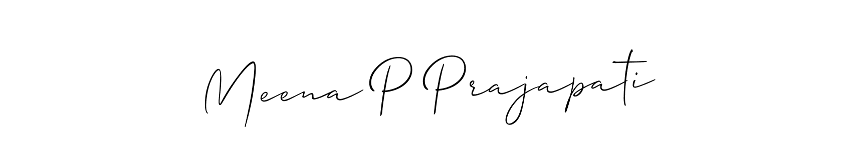 Best and Professional Signature Style for Meena P Prajapati. Allison_Script Best Signature Style Collection. Meena P Prajapati signature style 2 images and pictures png