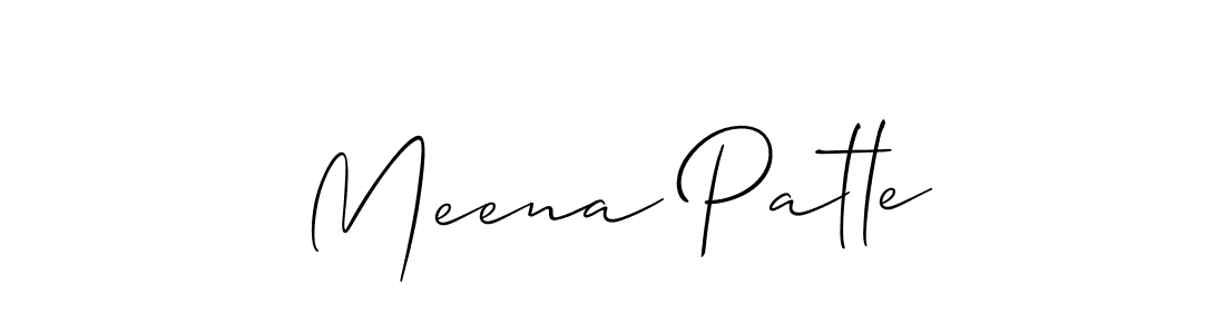 Also we have Meena Patle name is the best signature style. Create professional handwritten signature collection using Allison_Script autograph style. Meena Patle signature style 2 images and pictures png