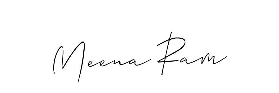 Design your own signature with our free online signature maker. With this signature software, you can create a handwritten (Allison_Script) signature for name Meena Ram. Meena Ram signature style 2 images and pictures png
