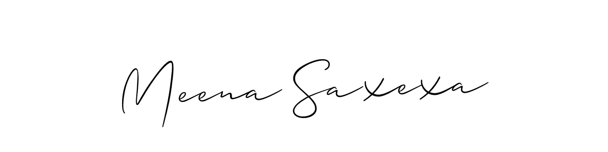 Also we have Meena Saxexa name is the best signature style. Create professional handwritten signature collection using Allison_Script autograph style. Meena Saxexa signature style 2 images and pictures png