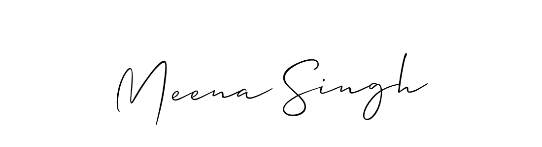 Use a signature maker to create a handwritten signature online. With this signature software, you can design (Allison_Script) your own signature for name Meena Singh. Meena Singh signature style 2 images and pictures png