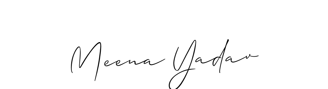 Also You can easily find your signature by using the search form. We will create Meena Yadav name handwritten signature images for you free of cost using Allison_Script sign style. Meena Yadav signature style 2 images and pictures png