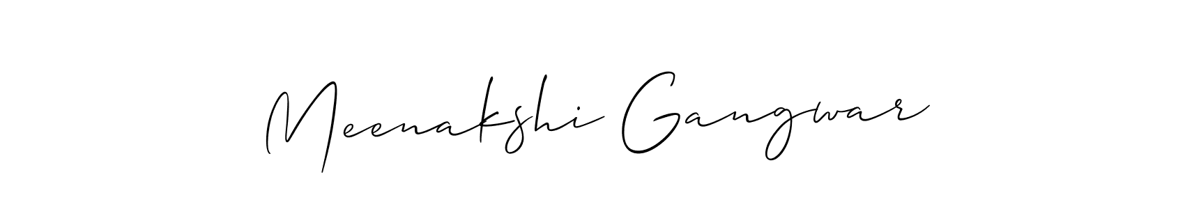 Meenakshi Gangwar stylish signature style. Best Handwritten Sign (Allison_Script) for my name. Handwritten Signature Collection Ideas for my name Meenakshi Gangwar. Meenakshi Gangwar signature style 2 images and pictures png