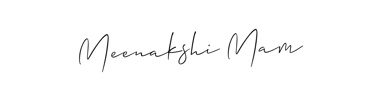 How to Draw Meenakshi Mam signature style? Allison_Script is a latest design signature styles for name Meenakshi Mam. Meenakshi Mam signature style 2 images and pictures png