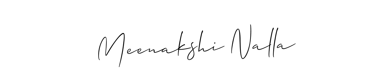 Make a beautiful signature design for name Meenakshi Nalla. Use this online signature maker to create a handwritten signature for free. Meenakshi Nalla signature style 2 images and pictures png