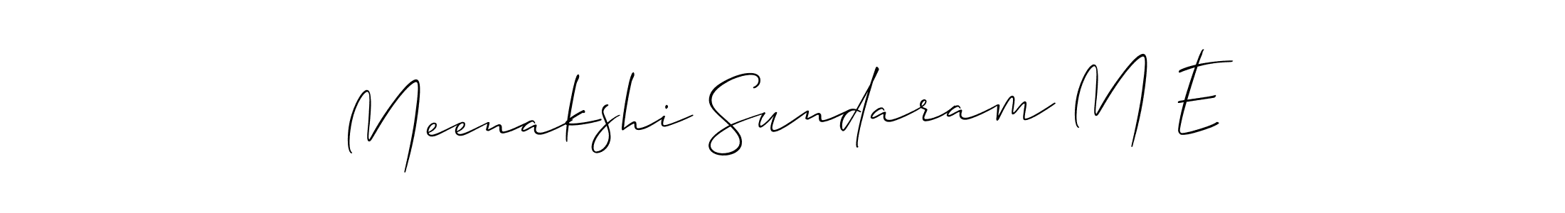 if you are searching for the best signature style for your name Meenakshi Sundaram M E. so please give up your signature search. here we have designed multiple signature styles  using Allison_Script. Meenakshi Sundaram M E signature style 2 images and pictures png